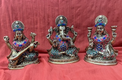 Лакшми, Ганеша, Сарасвати 13, 14,13 см Лакшми, Ганеша, Сарасвати 13, 14,13 см